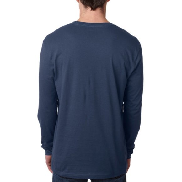 Next Level Men's Cotton LongSleeve Crew - N3601 - Midnight Navy - Picture 2 of 3